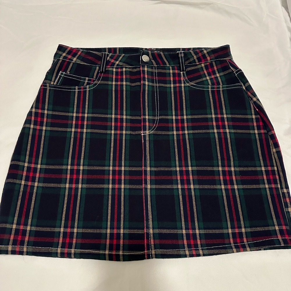 Fashion Nova | Checkered Mini Skirt | Large